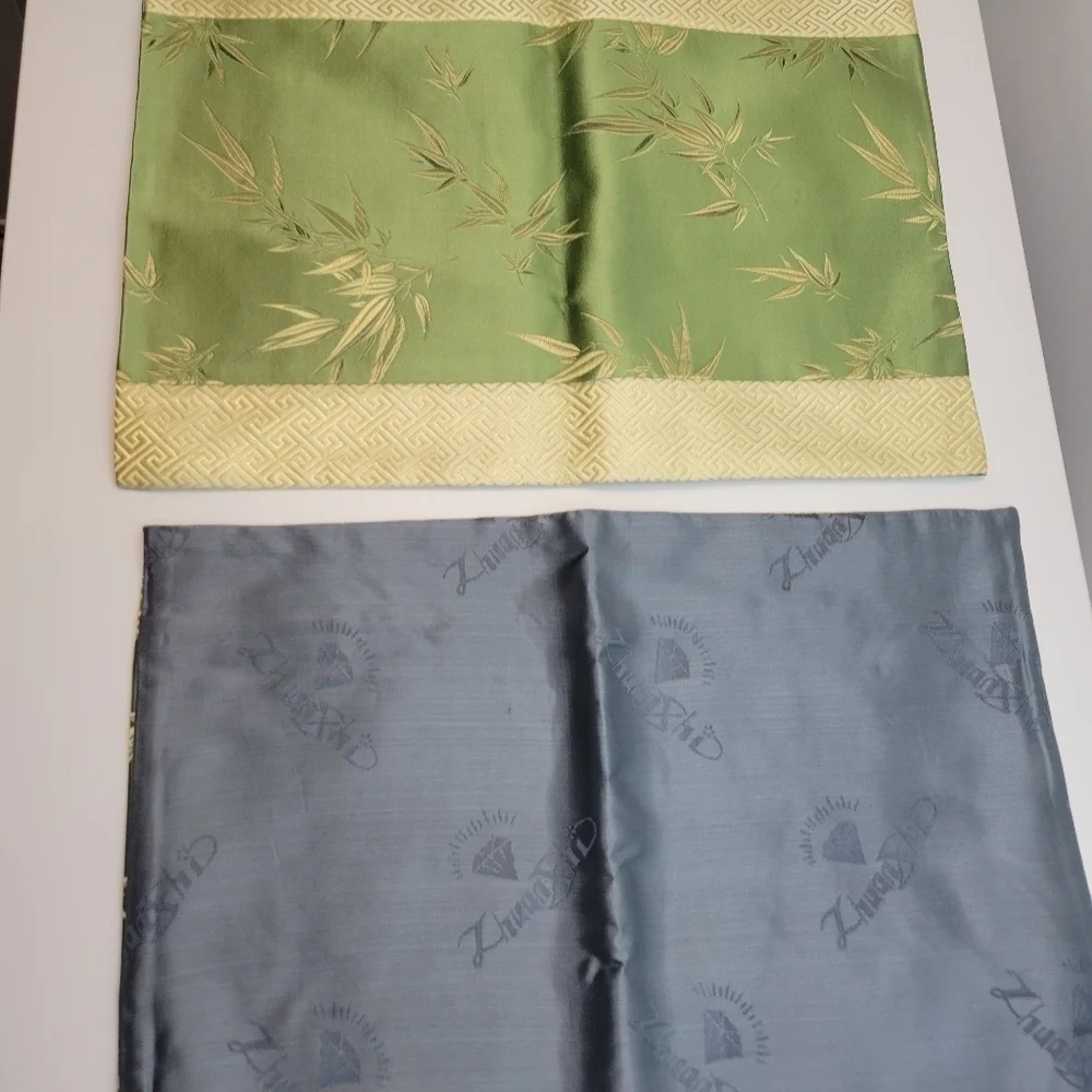 bamboo leaves silk placemat set